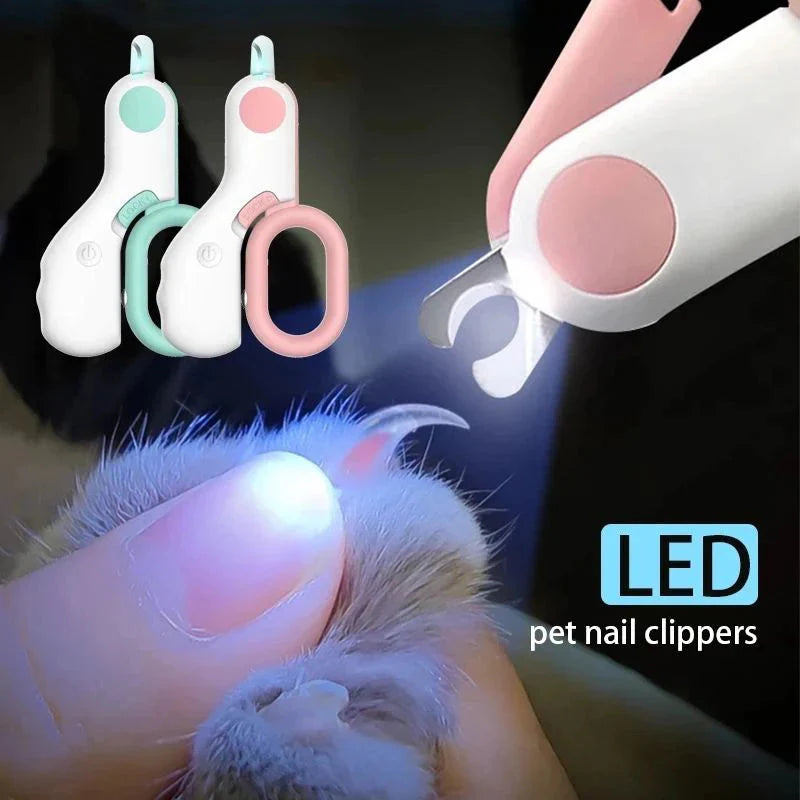 LED Pet Nail Clipper – Cat & Dog Claw Trimmer with Safety Lock