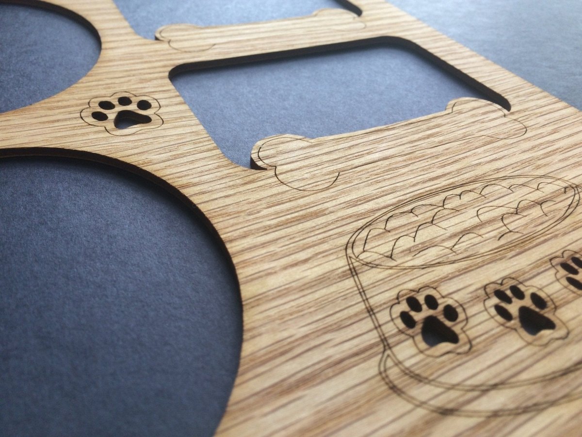 Dog Bowl & Bones Picture Frame  11"x14"